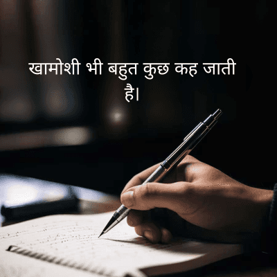 खामोशी भी बहुत कुछ कह जाती
है।
