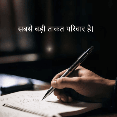 L
सबसे बड़ी ताकत परिवार है।