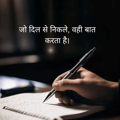 जो दिल से निकले, वही बात
करता है।