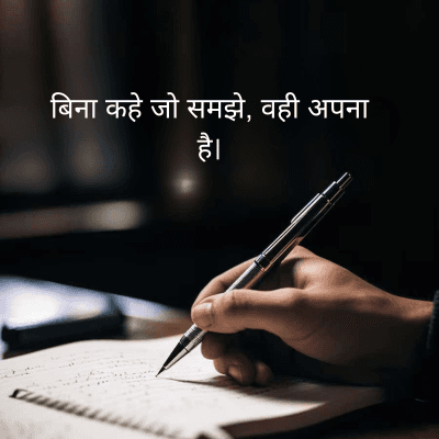 बिना कहे जो समझे, वही अपना
है।
