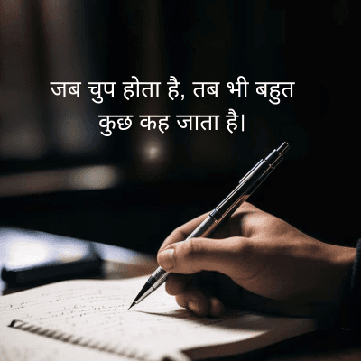 जब चुप होता है, तब भी बहुत
कुछ कह जाता है।