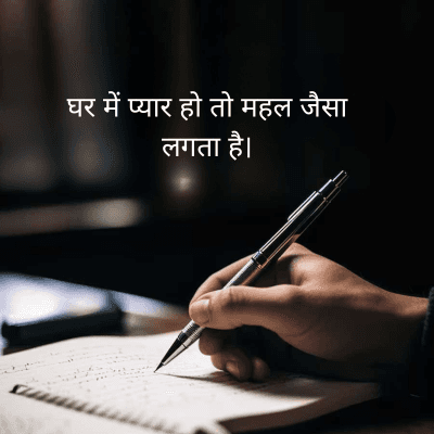 घर में प्यार हो तो महल जैसा
लगता है।