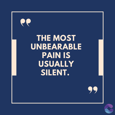 THE MOST
UNBEARABLE
PAIN IS
USUALLY
SILENT.
99