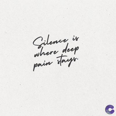 is
Silence
where deep
pain stays.