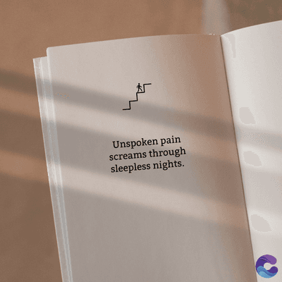 Unspoken pain
screams through
sleepless nights.